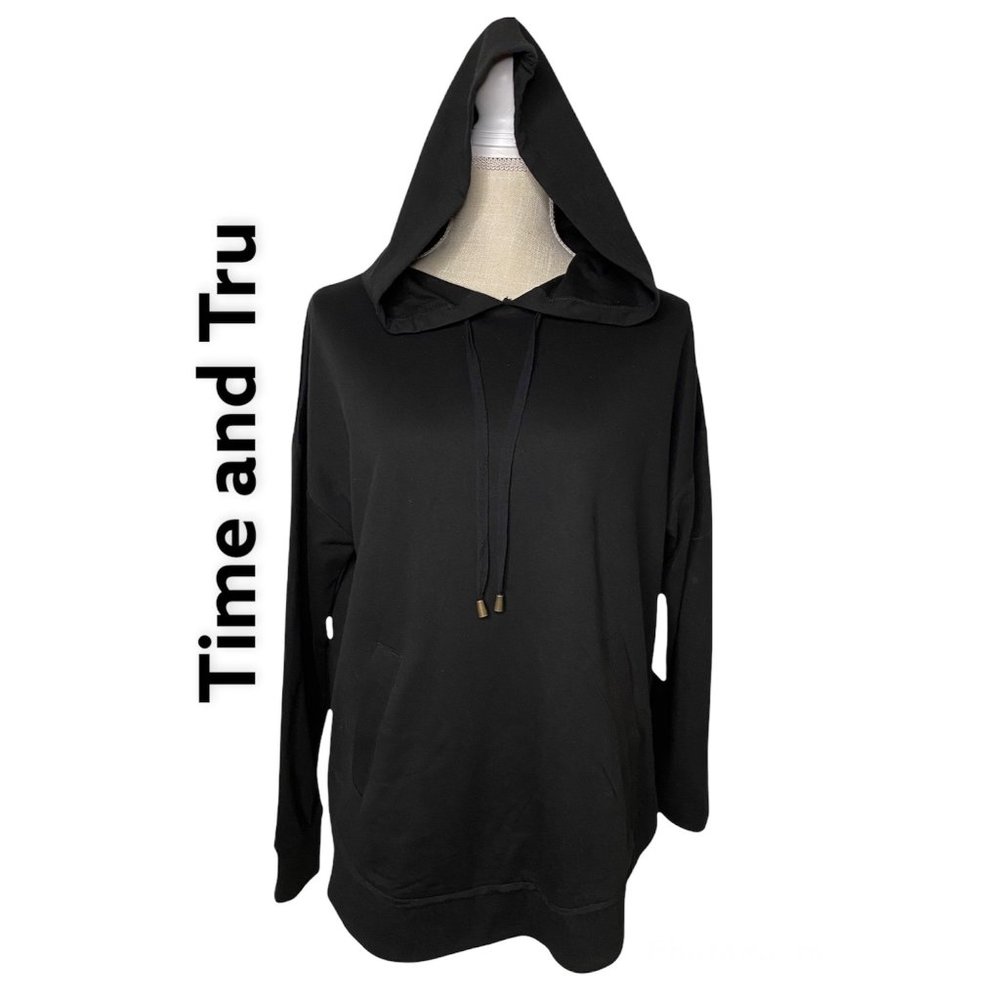 Time and Tru Black Hoodie Size M